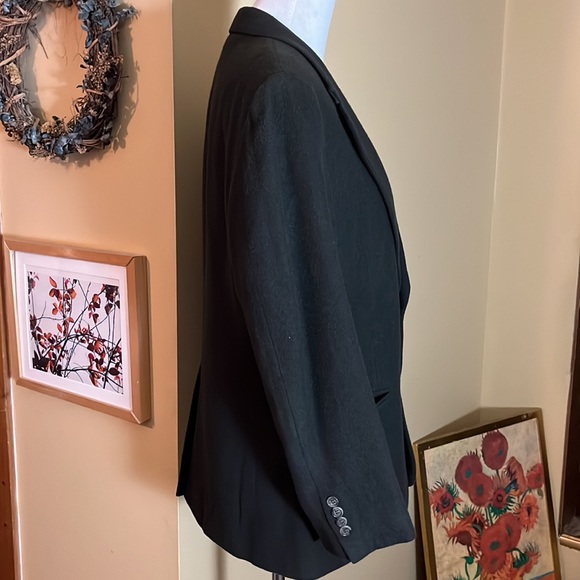 Vtg 60s/70s BILL BLASS Size 40S Cashmere Sportcoat Forest Green 2-Button Classic - Picture 4 of 16